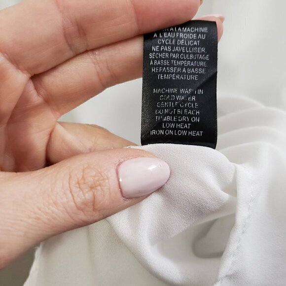 Lilly Morgan * Chiffon Ruffle Sleeve Blouse * Sz S - Picture 9 of 10